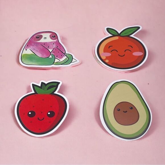 NWT Wool + Pepper Co. Fruit & Veggie Friends Sticker Pack (4 stickers) - Picture 1 of 1